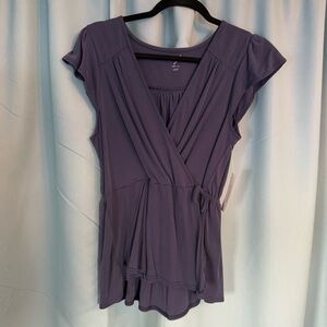 NWT flattering wrap top